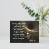 Shakespeare Quote - Geluid en woede Briefkaart (Staand voorkant)