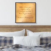 Shakespeare Quote - Ik ben verliefd Canvas Afdruk (Insitu (Slaapkamer))