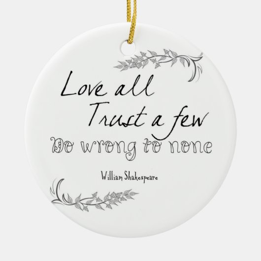 Shakespeare Quote Keramisch Ornament (Voorkant)
