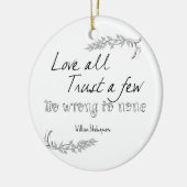Shakespeare Quote Keramisch Ornament (Links)