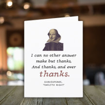 Shakespeare Quote Literary Gratitude Theater