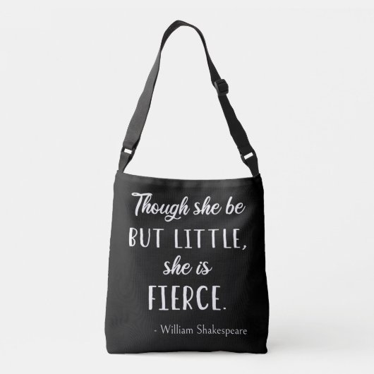 Shakespeare Quote - Little but Fierce II Crossbody Tas (Achterkant)