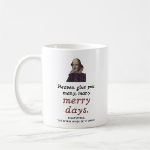 Shakespeare Quote Merry Days Happy Birthday Koffiemok