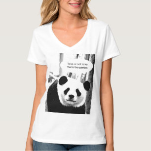 Shakespeare Quote Panda Beer Women's V-Neck T-shirt