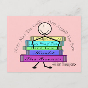 Shakespeare Quote Stick People Design Briefkaart