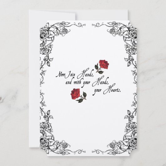 Shakespeare Red Roses Faire-part de mariage (Devant)