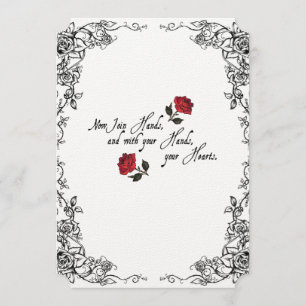 Shakespeare Red Roses Faire-part de mariage