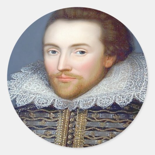 Shakespeare Ronde Sticker (Voorkant)