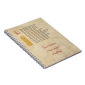 Shakespeare Sonnet 116 (CXVI) op perkament Notitieboek (Rechterzijde)