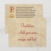 Shakespeare Sonnet 146 (CXLVI) op perkament Kaart (Voorkant / Achterkant)