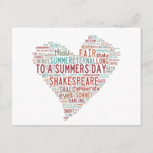 Shakespeare Sonnet 18 Briefkaart