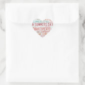 Shakespeare Sonnet 18 Hart Sticker (Tas)