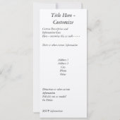 Shakespeare Sonnet # 18 Kaart (Achterkant)