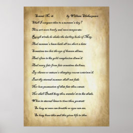 Shakespeare Sonnet 18 Poster