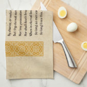 Shakespeare Sonnet 18 (XVIII) op het perkament Theedoek (Quarter Fold)