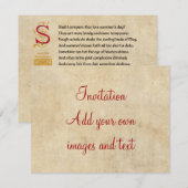 Shakespeare Sonnet 18 (XVIII) op perkament Kaart (Voorkant / Achterkant)