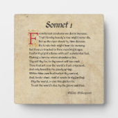 Shakespeare Sonnet 1 Parchment Fotoplaat (Voorkant)