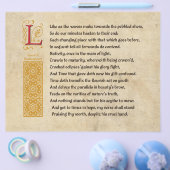 Shakespeare Sonnet 60 (LX) op het perkament Flyer (Enkel)