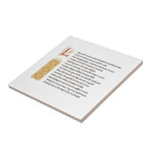 Shakespeare Sonnet 60 (LX) op het perkament Tegeltje (Zijkant)