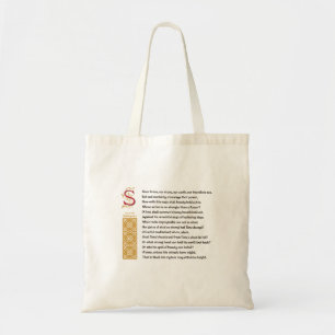 Shakespeare Sonnet 65 (LXV) op perkament Tote Bag