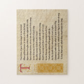 Shakespeare Sonnet 73 (LXXIII) op het perkament Legpuzzel (Verticaal)