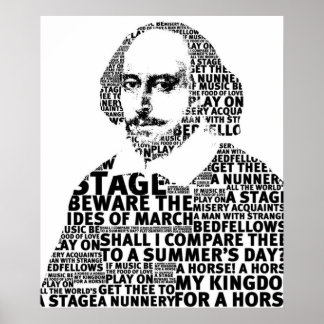 Shakespeare-tekstontwerp Poster