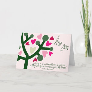 Shakespeare Valentine Love Hearts Card Feestdagen Kaart