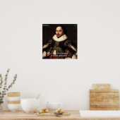 Shakespeare & "Verleden/Proloog" Citaat Poster (Keuken)