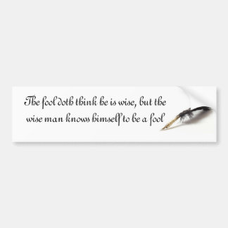 Shakespeare | Wise Fool Bumpersticker