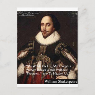Shakespeare "Woorden In De Hemel" Wijsheid Citaat Briefkaart