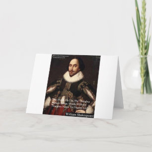Shakespeare "Woorden In De Hemel" Wijsheid Citaat  Kaart