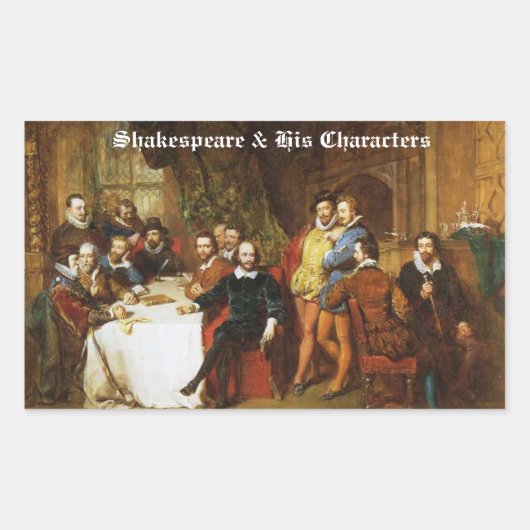 Shakespeare & Zijn Karakters Stickers (Voorkant)