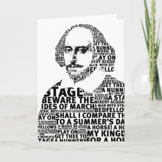Shakespeare zwarte tekst ontwerp kaart