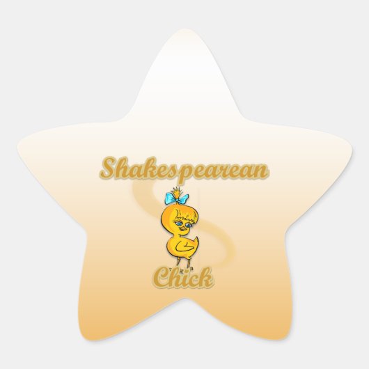 Shakespearean Chick Ster Sticker (Voorkant)