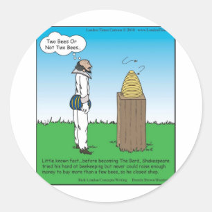 Shakespeares De Bijenhouder Grappige Cadeaus & T-s Ronde Sticker