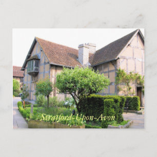 Shakespeare's geboorteplaats Stratford UK briefkaa Briefkaart