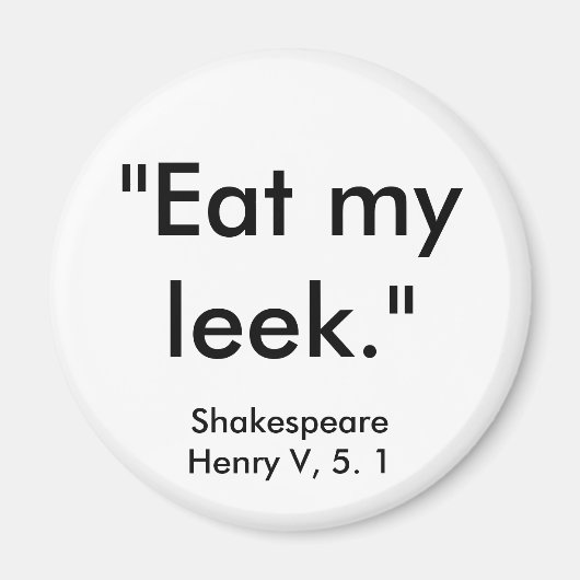 Shakespeare's Insult Magnet Magneet (Voorkant)