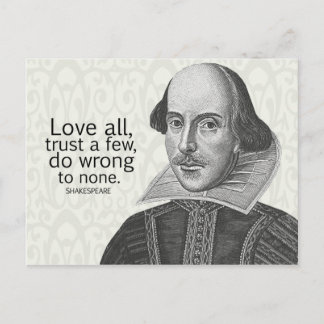 Shakespeare's Love All, vertrouw op een paar, doe. Briefkaart