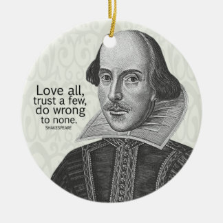 Shakespeare's Love All, vertrouw op een paar, doe. Keramisch Ornament