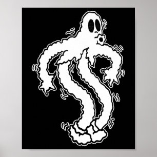 Shakey Koko De Clown Ghost Schattige Ghost Hallowe Poster