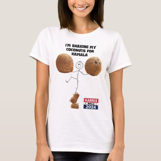 Shaking My Coconuts voor Kamala T-shirt (Voorkant)