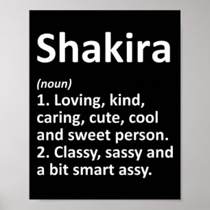 Shakira Definitie Persoonlijke Naam Grappige Verja Poster