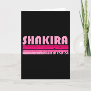 Shakira Naam Persoonlijke Retro Vintage 80s 90s Bi Kaart