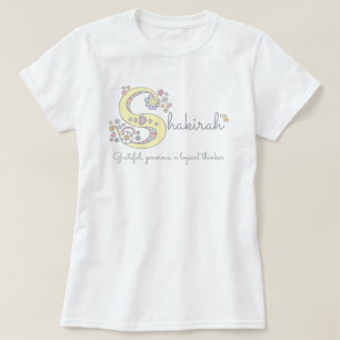 Shakirah Girls S nom & sens monogramme t-shirt