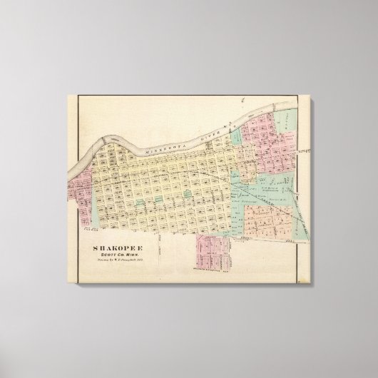 Shakopee, Scott County, Minnesota Canvas Afdruk (Voorkant)