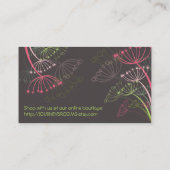 SHAKTI_Pink Sweet Dandelions Flower Bedankt Busi Visitekaartje (Achterkant)