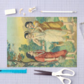 Shakuntala Sakhi van Raja Ravi Varma Tissuepapier (Craft)
