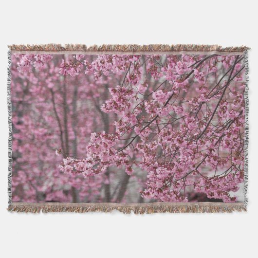Shakura Cherry Blossom Pink Deken (Voorkant)
