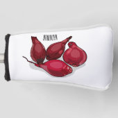 Shallot cartoon illustratie golfheadcover (Voorkant)