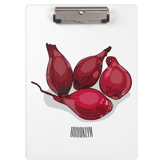 Shallot cartoon illustratie klembord (Voorkant)